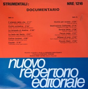 Rosario Montesanti - Strumentali - Documentario (1989) Fonit Cetra (NRE 1216)