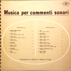 Stefano Torossi - Musica per commenti sonori (1968) Costanza Records (CO 10002)