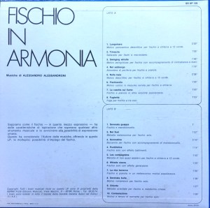 Alessandro Alessandroni - Fischio In Armonia (1970) SR Records back