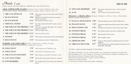 Tito Rinesi - Middle East (1997) Primrose Music CD booklet