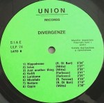 Divergence (1970s) Union Records (ULP 74)