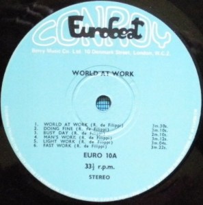 Rino De Filippi - World At Work (1970s) Conroy Eurobeat label