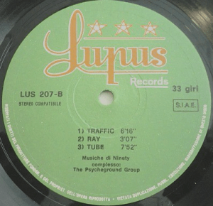 The Psycheground Group - Psychedelic And Underground Music (1971) Lupus Records label B