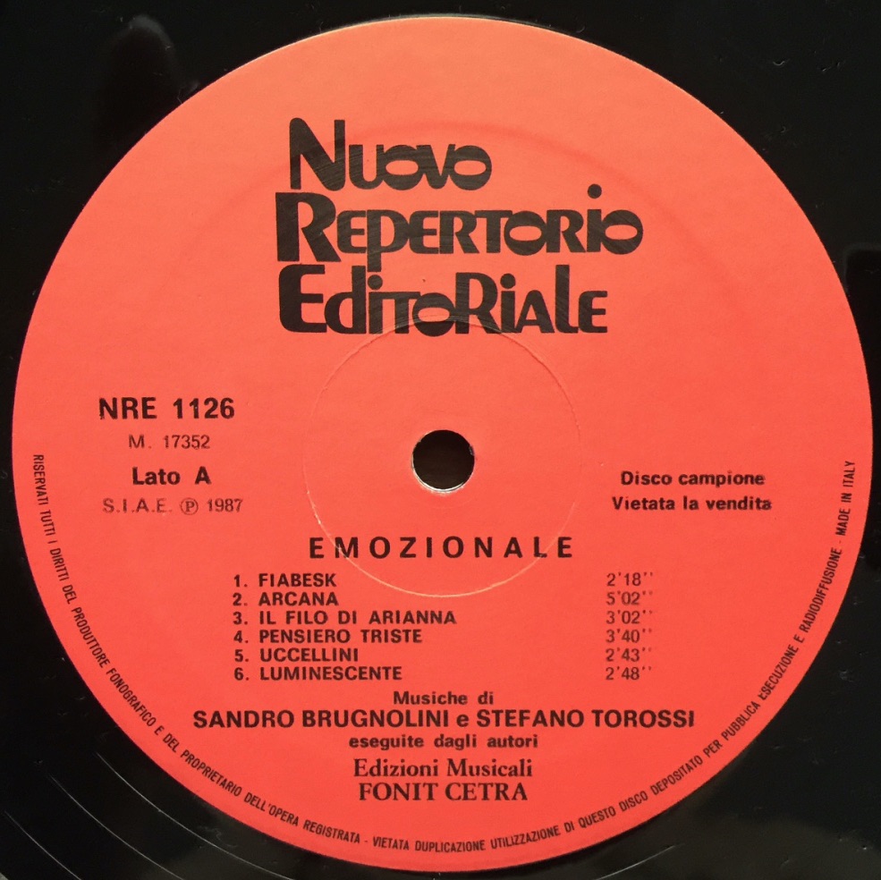 Sandro Brugnolini and Stefano Torossi's Strumentali: Emozionale
