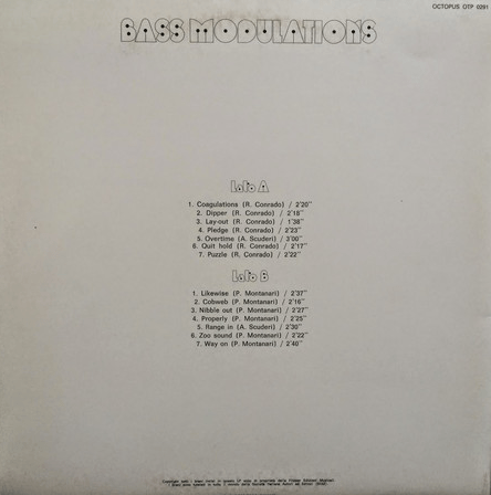 Roberto Conrado, Piero Montanari, and Antonino Scuderi - Bass Modulations (1973) Octopus Records back