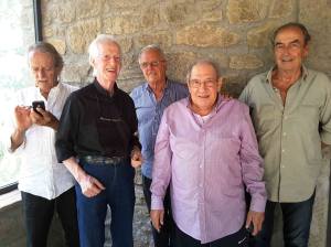 Stefano Torossi, Alessandro Alessandroni, Augusto Zappi, Sandro Brugnolini, and Romano Di Bari in 2016 (photo by Margaret Courtney-Clarke)