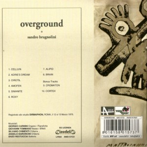 Sandro Brugnolini - Overground (2009 CD Reissue) Cinedelic Records (1970)