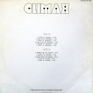 Amedeo Minghi, Piero Montanari, and Roberto Conrado - Climax (1973) Octopus Records back