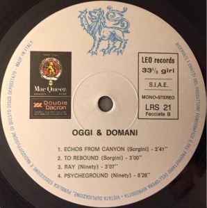 Various Artists - Oggi & Domani (1971) Leo Records label B
